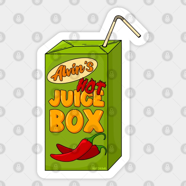 Alvin's Hot Juice Box Adventure Time Sticker by HofDraws